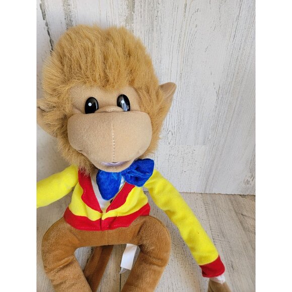 Peek a boo monkey vintage style Plush stuffed animal suit bowtie - Picture 5 of 10
